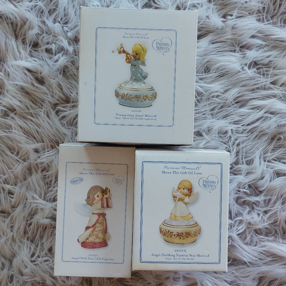 Precious Moments Angel Figurines Set